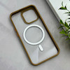 قاب گوشی iPhone 13 Pro آیفون اورجینال Orange Line مگ سیف دار طلقی شیشه ای شفاف قهوه ای کد 128467