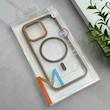 قاب گوشی iPhone 13 Pro آیفون اورجینال Orange Line مگ سیف دار طلقی شیشه ای شفاف قهوه ای کد 128467