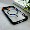 قاب گوشی iPhone 13 - 14 آیفون اورجینال Orange Line مگ سیف دار طلقی شیشه ای شفاف سرمه ای کد 128469