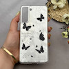 قاب گوشی Galaxy S21 FE سامسونگ فانتزی سخت Hard لیزری IMD طرح پروانه کد 129956