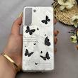 قاب گوشی Galaxy S21 FE سامسونگ فانتزی سخت Hard لیزری IMD طرح پروانه کد 129956