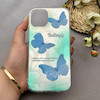 قاب گوشی iPhone 13 - iPhone 14 آیفون فانتزی سخت Hard لیزری IMD طرح پروانه کد 129993