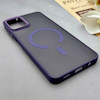 قاب گوشی Galaxy A06 سامسونگ پشت مات درجه یک طرح مگ سیف دور سیلیکونی لنز کربن بنفش کد 150269