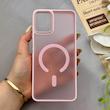 قاب گوشی Galaxy A06 سامسونگ پشت مات درجه یک طرح مگ سیف دور سیلیکونی لنز کربن صورتی کد 150270