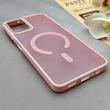 قاب گوشی Galaxy A06 سامسونگ پشت مات درجه یک طرح مگ سیف دور سیلیکونی لنز کربن صورتی کد 150270