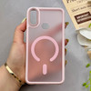 قاب گوشی Galaxy A10S سامسونگ پشت مات درجه یک طرح مگ سیف دور سیلیکونی لنز کربن صورتی کد 150279
