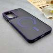 قاب گوشی Galaxy A16 سامسونگ پشت مات درجه یک طرح مگ سیف دور سیلیکونی لنز کربن بنفش کد 150292
