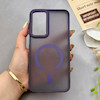 قاب گوشی Galaxy A16 سامسونگ پشت مات درجه یک طرح مگ سیف دور سیلیکونی لنز کربن بنفش کد 150292