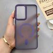 قاب گوشی Galaxy A36 سامسونگ پشت مات درجه یک طرح مگ سیف دور سیلیکونی لنز کربن بنفش کد 150316