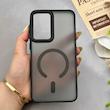 قاب گوشی Galaxy A36 سامسونگ پشت مات درجه یک طرح مگ سیف دور سیلیکونی لنز کربن مشکی کد 150317