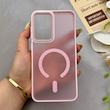 قاب گوشی Galaxy A36 سامسونگ پشت مات درجه یک طرح مگ سیف دور سیلیکونی لنز کربن صورتی کد 150318