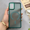 قاب گوشی Galaxy A51 سامسونگ پشت مات درجه یک طرح مگ سیف دور سیلیکونی لنز کربن سبز کد 150325