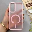 قاب گوشی Galaxy A54 سامسونگ پشت مات درجه یک طرح مگ سیف دور سیلیکونی لنز کربن صورتی کد 150328