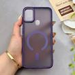 قاب گوشی Galaxy A11 - M11 سامسونگ پشت مات درجه یک طرح مگ سیف دور سیلیکونی لنز کربن بنفش کد 150346