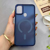 قاب گوشی Galaxy A11 - M11 سامسونگ پشت مات درجه یک طرح مگ سیف دور سیلیکونی لنز کربن سرمه ای کد 150350