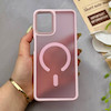 قاب گوشی Galaxy A12 - M12 سامسونگ پشت مات درجه یک طرح مگ سیف دور سیلیکونی لنز کربن صورتی کد 150353