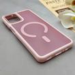 قاب گوشی Galaxy A12 - M12 سامسونگ پشت مات درجه یک طرح مگ سیف دور سیلیکونی لنز کربن صورتی کد 150353