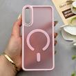 قاب گوشی Galaxy A30S - A50S - A50 سامسونگ پشت مات درجه یک طرح مگ سیف دور سیلیکونی لنز کربن صورتی کد 150377