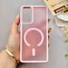 قاب گوشی Galaxy S20 FE سامسونگ پشت مات درجه یک طرح مگ سیف دور سیلیکونی لنز کربن صورتی کد 150384
