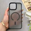 قاب گوشی iPhone 16 Pro Max آیفون پشت مات درجه یک طرح مگ سیف دور سیلیکونی لنز کربن مشکی کد 150397
