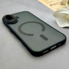 قاب گوشی iPhone 16 آیفون پشت مات درجه یک طرح مگ سیف دور سیلیکونی لنز کربن مشکی کد 150406
