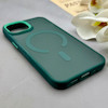 قاب گوشی iPhone 13 - 14 آیفون پشت مات درجه یک طرح مگ سیف دور سیلیکونی لنز کربن سبز کد 150416