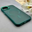 قاب گوشی iPhone 13 - 14 آیفون پشت مات درجه یک طرح مگ سیف دور سیلیکونی لنز کربن سبز کد 150416