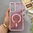 قاب گوشی Redmi 13C - Poco C65 شیائومی پشت مات درجه یک طرح مگ سیف دور سیلیکونی لنز کربن صورتی کد 150428