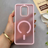 قاب گوشی Redmi Note 9S - Redmi Note 9 Pro شیائومی پشت مات درجه یک طرح مگ سیف دور سیلیکونی لنز کربن صورتی کد 150452