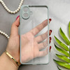 قاب گوشی Galaxy A07 سامسونگ پشت طلق شفاف دور سیلیکونی دور رنگی محافظ لنز برجسته طوسی کد 129401