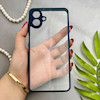 قاب گوشی Galaxy A07 سامسونگ پشت طلق شفاف دور سیلیکونی دور رنگی محافظ لنز برجسته سرمه ای کد 129402