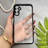 قاب گوشی Galaxy A14 سامسونگ پشت طلق شفاف دور سیلیکونی دور رنگی محافظ لنز برجسته مشکی کد 129404
