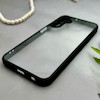قاب گوشی Galaxy A15 سامسونگ پشت طلق شفاف دور سیلیکونی دور رنگی محافظ لنز برجسته مشکی کد 129407