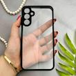 قاب گوشی Galaxy A15 سامسونگ پشت طلق شفاف دور سیلیکونی دور رنگی محافظ لنز برجسته مشکی کد 129407