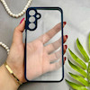 قاب گوشی Galaxy A15 سامسونگ پشت طلق شفاف دور سیلیکونی دور رنگی محافظ لنز برجسته سرمه ای کد 129408
