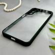 قاب گوشی Galaxy A16 سامسونگ پشت طلق شفاف دور سیلیکونی دور رنگی محافظ لنز برجسته مشکی کد E21-129410