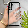 قاب گوشی Galaxy A16 سامسونگ پشت طلق شفاف دور سیلیکونی دور رنگی محافظ لنز برجسته مشکی کد E21-129410