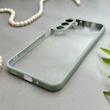 قاب گوشی Galaxy A16 سامسونگ پشت طلق شفاف دور سیلیکونی دور رنگی محافظ لنز برجسته طوسی کد E21-129411