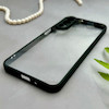 قاب گوشی Galaxy A17 سامسونگ پشت طلق شفاف دور سیلیکونی دور رنگی محافظ لنز برجسته مشکی کد 129413