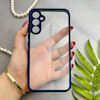 قاب گوشی Galaxy A34 سامسونگ پشت طلق شفاف دور سیلیکونی دور رنگی محافظ لنز برجسته سرمه ای کد E21-129420