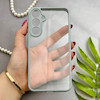 قاب گوشی Galaxy A35 سامسونگ پشت طلق شفاف دور سیلیکونی دور رنگی محافظ لنز برجسته طوسی کد 129423