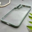 قاب گوشی Galaxy A36 سامسونگ پشت طلق شفاف دور سیلیکونی دور رنگی محافظ لنز برجسته طوسی کد E21-129424