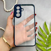قاب گوشی Galaxy A36 سامسونگ پشت طلق شفاف دور سیلیکونی دور رنگی محافظ لنز برجسته سرمه ای کد E21-129426