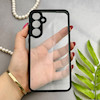 قاب گوشی Galaxy A55 سامسونگ پشت طلق شفاف دور سیلیکونی دور رنگی محافظ لنز برجسته مشکی کد E21-129433