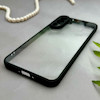 قاب گوشی Galaxy A56 سامسونگ پشت طلق شفاف دور سیلیکونی دور رنگی محافظ لنز برجسته مشکی کد 129436