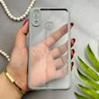 قاب گوشی Galaxy A10S سامسونگ پشت طلق شفاف دور سیلیکونی دور رنگی محافظ لنز برجسته طوسی کد 129443