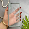 قاب گوشی Galaxy A20S سامسونگ پشت طلق شفاف دور سیلیکونی دور رنگی محافظ لنز برجسته طوسی کد E21-129444