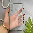 قاب گوشی Galaxy A20S سامسونگ پشت طلق شفاف دور سیلیکونی دور رنگی محافظ لنز برجسته طوسی کد E21-129444