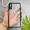 قاب گوشی Galaxy A20S سامسونگ پشت طلق شفاف دور سیلیکونی دور رنگی محافظ لنز برجسته مشکی کد E21-129445