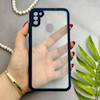 قاب گوشی Galaxy A11 - M11 سامسونگ پشت طلق شفاف دور سیلیکونی دور رنگی محافظ لنز برجسته سرمه ای کد 129452